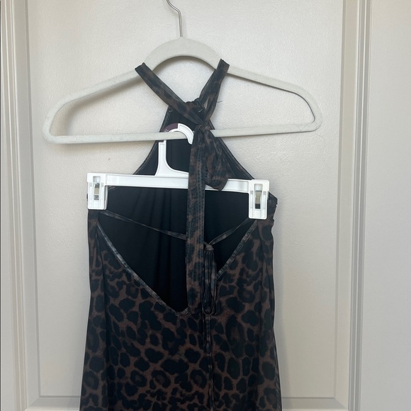 SHEIN Leopard Print Halter Backless A-Line Mini Dress - Picture 9 of 10